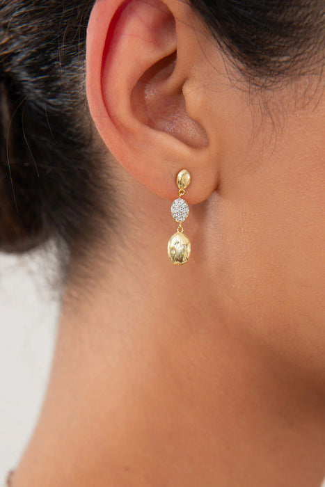 Oval Crystal Drop