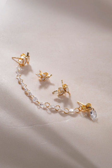 Crystal Leaf Trio Piercing
